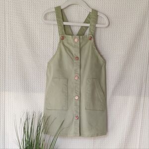 CBG Little Girls Green Overalls Dress Size 4